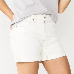 Nwt Sonoma Women's White Denim High Rise Shorts 16